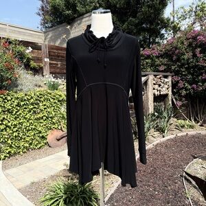 Sympli black cowl neck tunic sweater